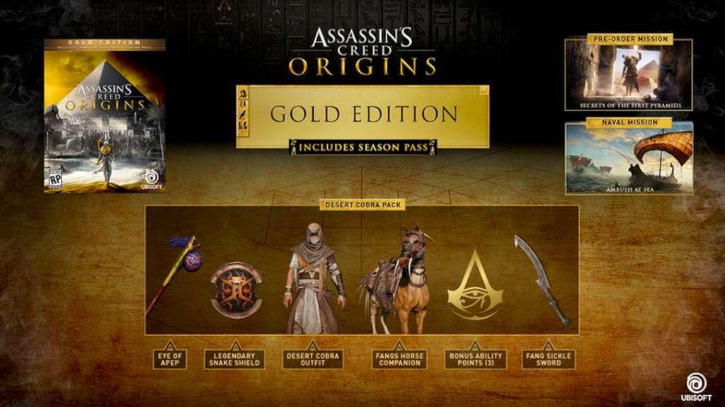 Assassin's Creed Origins Gold Edition EU Steam Altergift 92.11 $