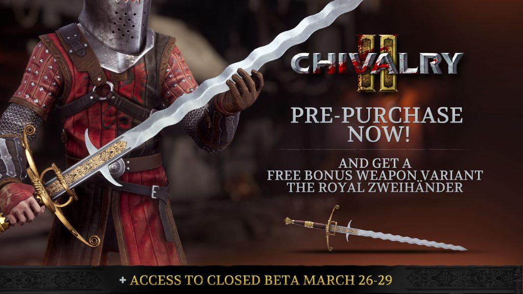 Chivalry 2 + Preorder Bonus Epic Games CD Key 11.29 $