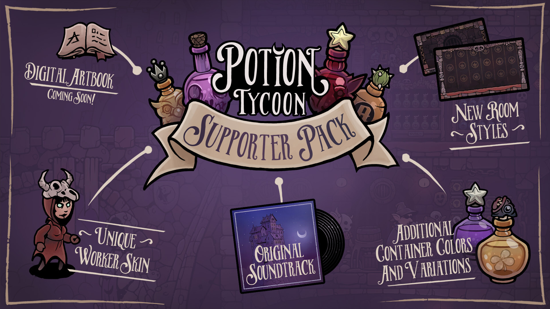 Potion Tycoon - Supporter Pack DLC Steam CD Key 7.88 $