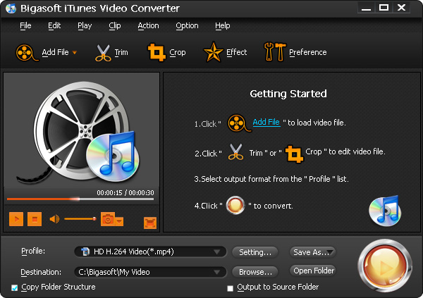 Bigasoft iTunes Video Converter PC CD Key 5.03 $