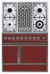ILVE QDC-90B-MP Red Σόμπα κουζίνα