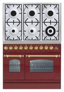 Photo Kitchen Stove ILVE PDN-906-MP Red