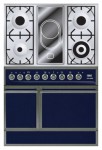 ILVE QDC-90V-MP Blue Fogão de Cozinha