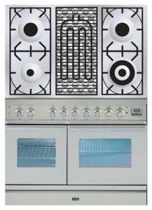 Photo Kitchen Stove ILVE PDW-100B-VG Stainless-Steel