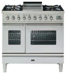 ILVE PDW-90F-VG Stainless-Steel Virtuves Plīts