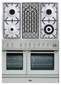 Photo Kitchen Stove ILVE PDL-100B-VG Stainless-Steel