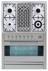 Photo Kitchen Stove ILVE PF-90B-VG Stainless-Steel