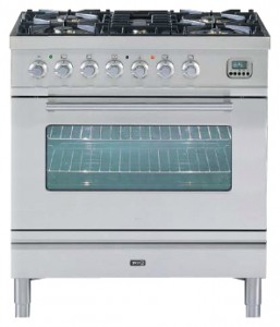Photo Kitchen Stove ILVE PW-80-MP Stainless-Steel