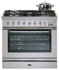 Photo Kitchen Stove ILVE P-90L-VG Stainless-Steel