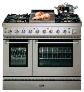 Photo Kitchen Stove ILVE PD-90FL-VG Stainless-Steel