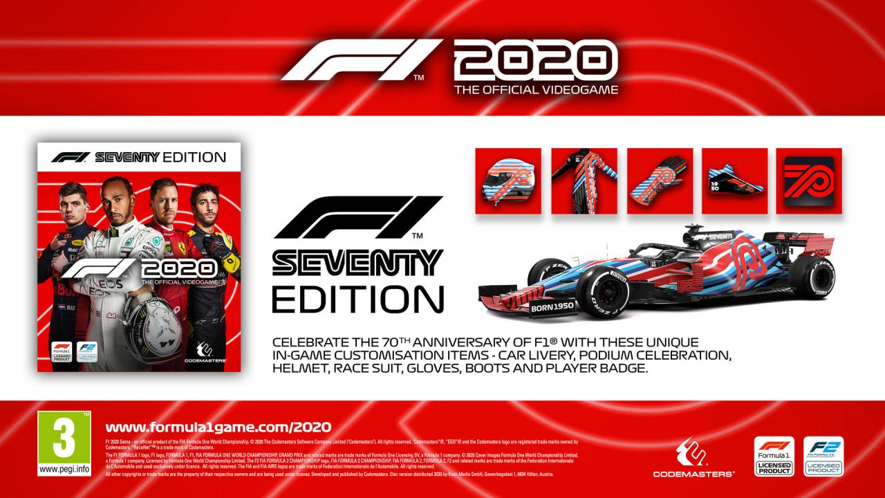 F1 2020 Seventy Edition Steam CD Key 57.54 $