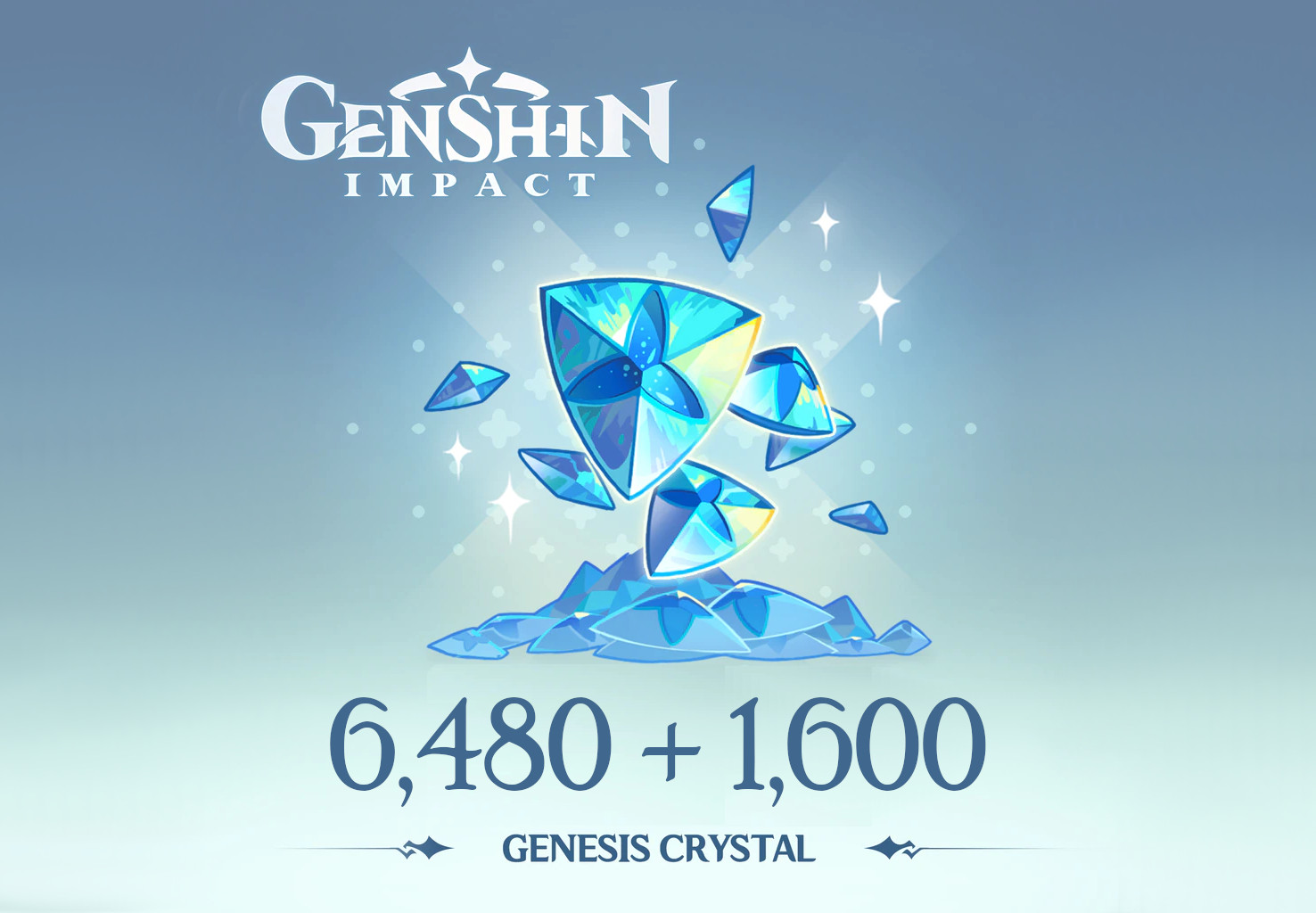Genshin Impact - 6,480 + 1,600 Genesis Crystals Reidos Voucher 107.29 $