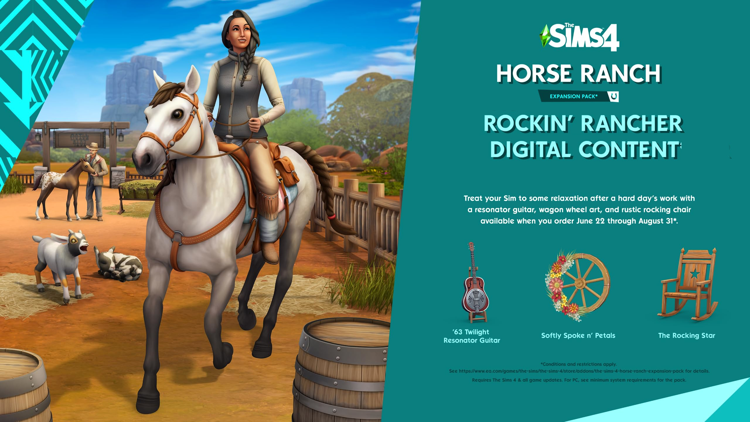 The Sims 4 - Horse Ranch - Rockin' Rancher DLC Origin CD Key 2.12 $