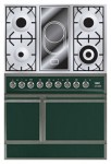 ILVE QDC-90V-MP Green Kitchen Stove