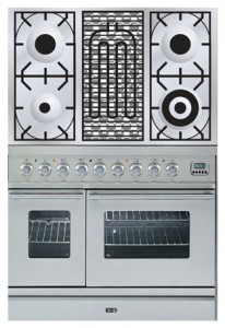 Photo Kitchen Stove ILVE PDW-90B-VG Stainless-Steel