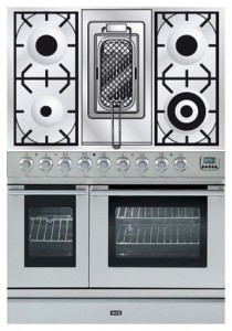 Photo Kitchen Stove ILVE PDL-90R-MP Stainless-Steel