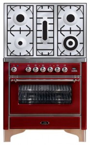 Photo Kitchen Stove ILVE M-90PD-VG Red