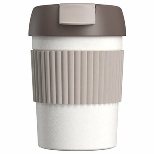 Термостакан-непроливайка Kisskissfish Rainbow Vacuum Coffee Tumbler Mini, S-U35C-155, (серый, белый, коричневый), 360 мл фотография