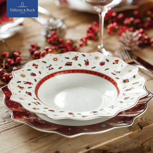 Тарелка новогодняя глубокая, 26 см, Toy's Delight, Villeroy & Boch, Премиум-Фарфор фотография