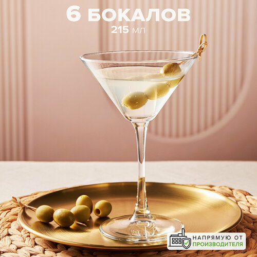 Набор бокалов Pasabahce Enoteca для мартини, 215 мл, 6 шт., прозрачный фотография