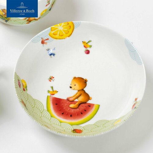 Тарелка глубокая детская 19 см, 370 мл, Hungry Bear, Villeroy & Boch, Премиум-Фарфор фотография