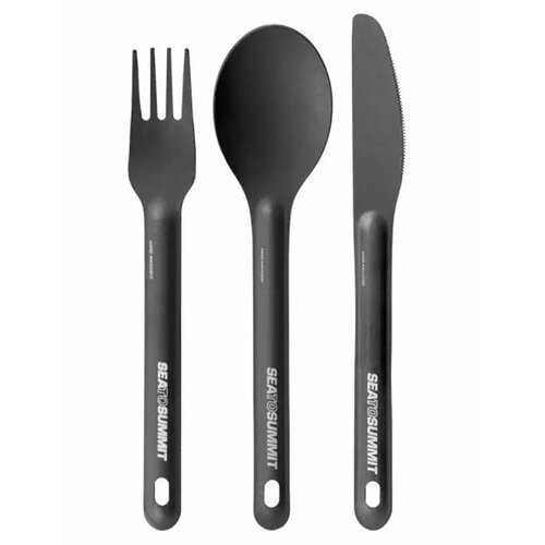 Столовые приборы Sea To Summit AlphaLight Cutlery Set 3pc Knife/Fork and Spoon Grey Anodised фотография