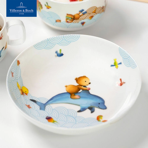 Тарелка глубокая детская 19 см, 370 мл, Happy Bear, Villeroy & Boch, Премиум-Фарфор фотография