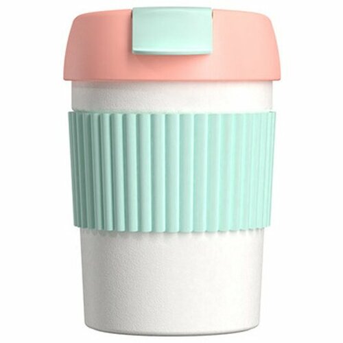 Термостакан-непроливайка Kisskissfish Rainbow Vacuum Coffee Tumbler Mini, S-U35C-148, (розовый, светло-зелёный, белый), 360 мл фотография