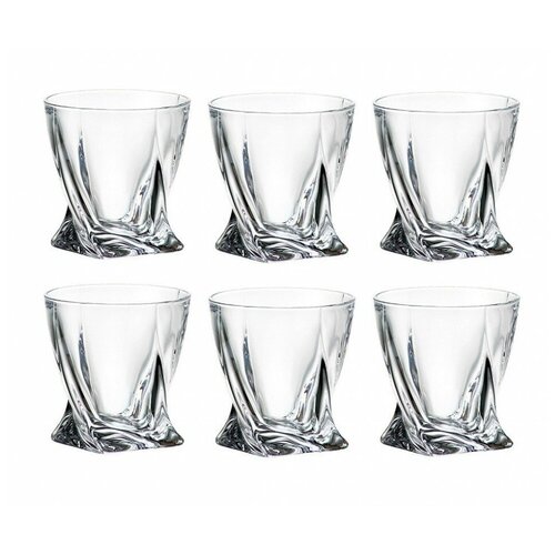 Набор стаканов Crystalite Bohemia Quadro tumbler 2K936/340, 340 мл, 6 шт., прозрачные фотография