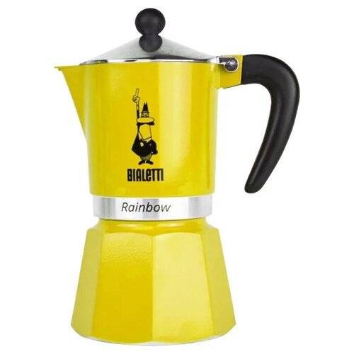 Гейзерная кофеварка Bialetti Rainbow, 270 мл0.27 л, желтый фотография