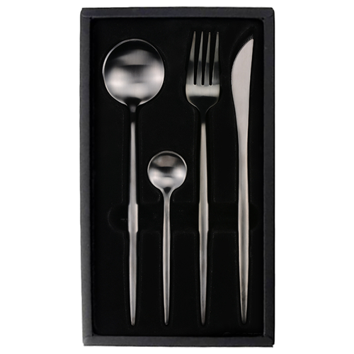 Xiaomi Набор столовых приборов Maison Maxx Stainless Steel Modern Flatware, 4 предмета black 1 4 фотография