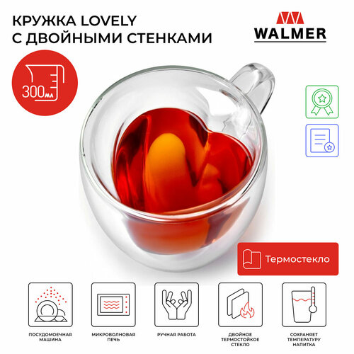 Кружка Walmer Lovely с двойными стенками, 300 мл, цвет прозрачный фотография