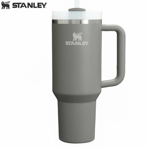 Термокружка Stanley Quencher H2.0 с трубочкой 1,18L серая фотография