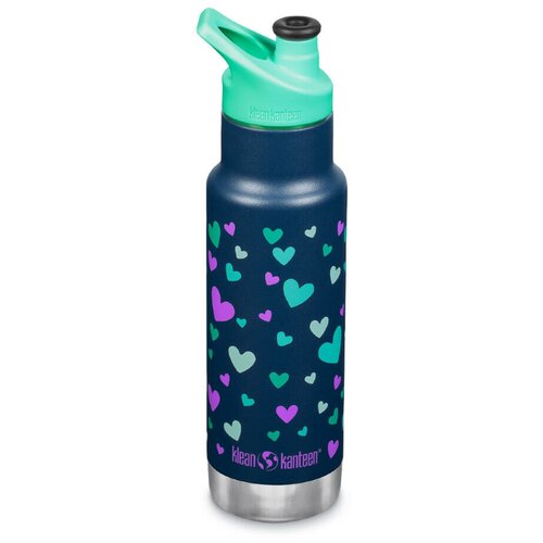 Детская термобутылка Klean Kanteen Insulated Kid Classic Narrow 12oz (355мл) Navy Hearts 1008873 фотография