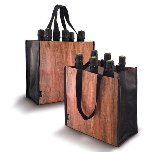 Сумка на 6 бутылок Wood Wine Bag Pulltex фотография