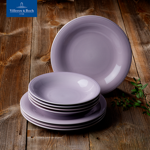 Набор посуды столовой из 8-ми тарелок, Color Loop Blueblossom, like. by Villeroy & Boch, Премиум-Фарфор фотография