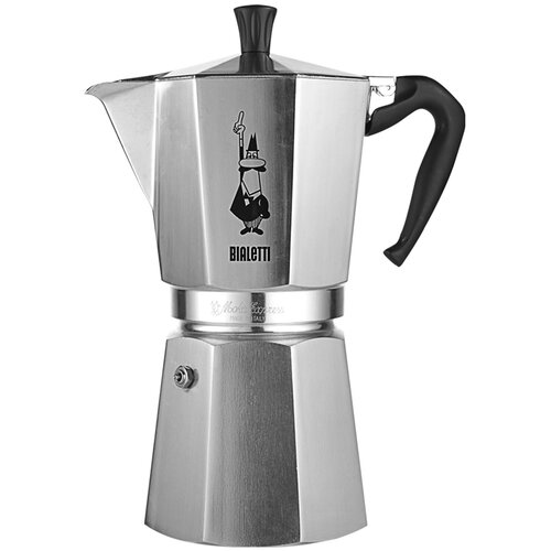 Гейзерная кофеварка Bialetti Moka Express 1166 (12 чашек)0.67 л, серебристый фотография