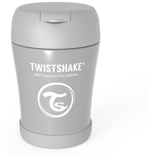 Контейнер-термос Twistshake для еды (Insulated Food Container) 350 мл. Пастельный серый (Pastel Grey). Арт. 78751 фотография