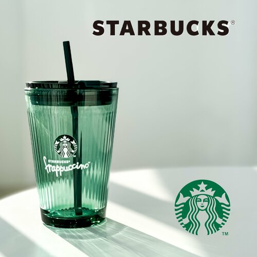 Стакан Starbucks Green Limited Edition 473 мл с трубочкой и крышкой фотография