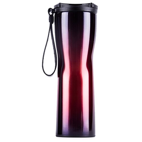 Термокружка крышка KKF Kiss Kiss Fish MOKA Smart Cup OLED, 0.43 л, фиолетовый фотография