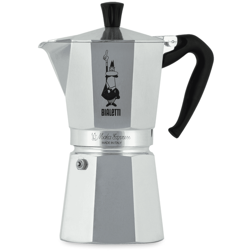 Гейзерная кофеварка Bialetti Moka Express 1165 (9 чашек)0.42 л, серебристый фотография