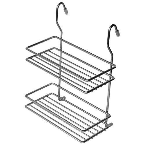 Полка на рейлинг 2-ярусная прямая , 200*100*270 мм (хром зеркальный) 5598876 фотография