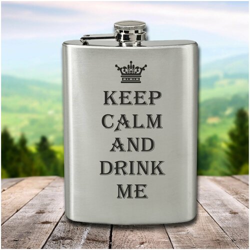 фотография Фляга с гравировкой KEEP CALM and DRINK ME, купить за 860 р